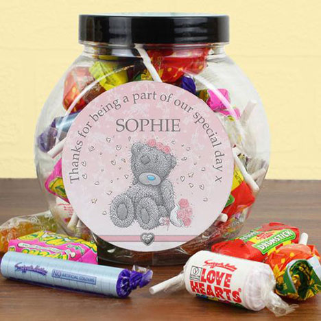 Personalised Me to You Flower Girl Bridesmaid Wedding Sweet Jar Extra Image 2